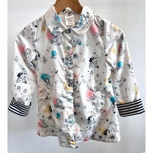 Disney Animators Jacket Girls 5-6 White Princess Collection Wind Breaker Rain